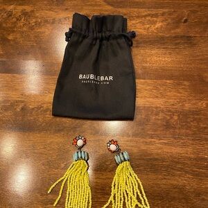 BaubleBar Yellow Tassel Earrings
